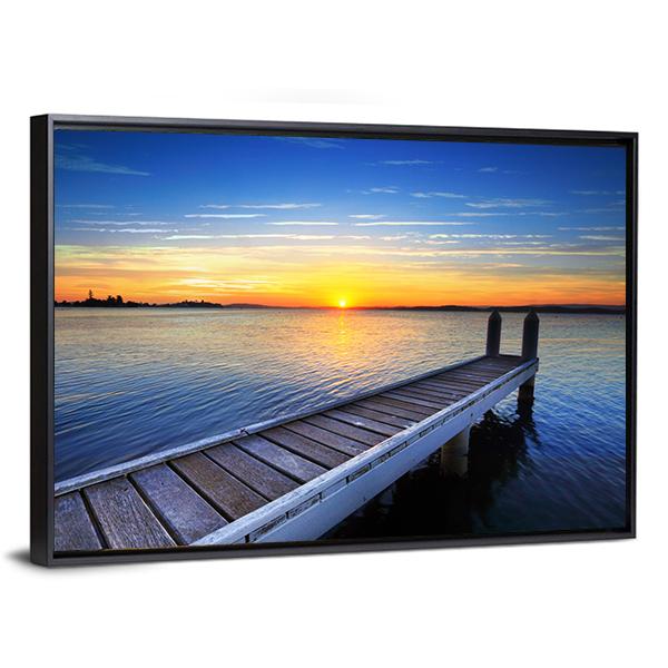 Lake Macquarie Canvas Wall Art-3 Horizontal-Gallery Wrap-25" x 16"-Tiaracle