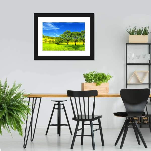 Landscape In Summer Canvas Wall Art-3 Horizontal-Gallery Wrap-25" x 16"-Tiaracle