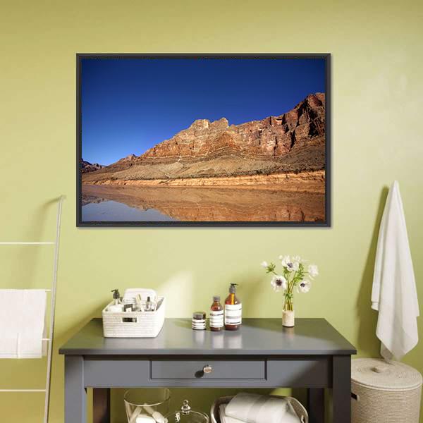 Landscape Of Grand Canyon Canvas Wall Art-1 Piece-Floating Frame-24" x 16"-Tiaracle