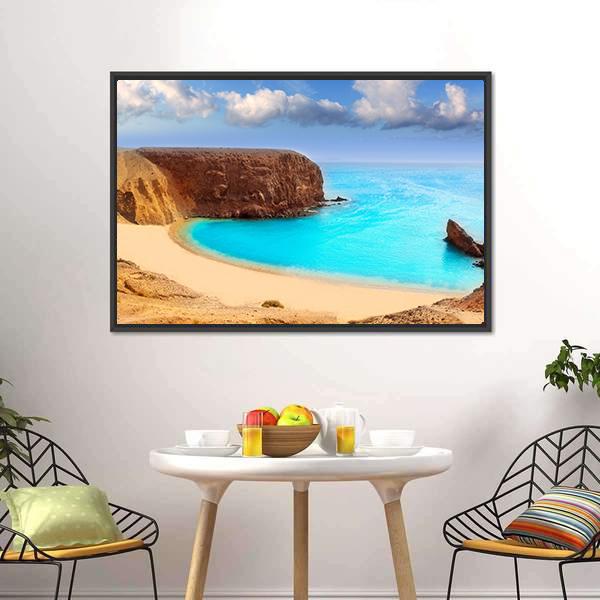 Lanzarote El Papagayo Canvas Wall Art-3 Horizontal-Gallery Wrap-25" x 16"-Tiaracle