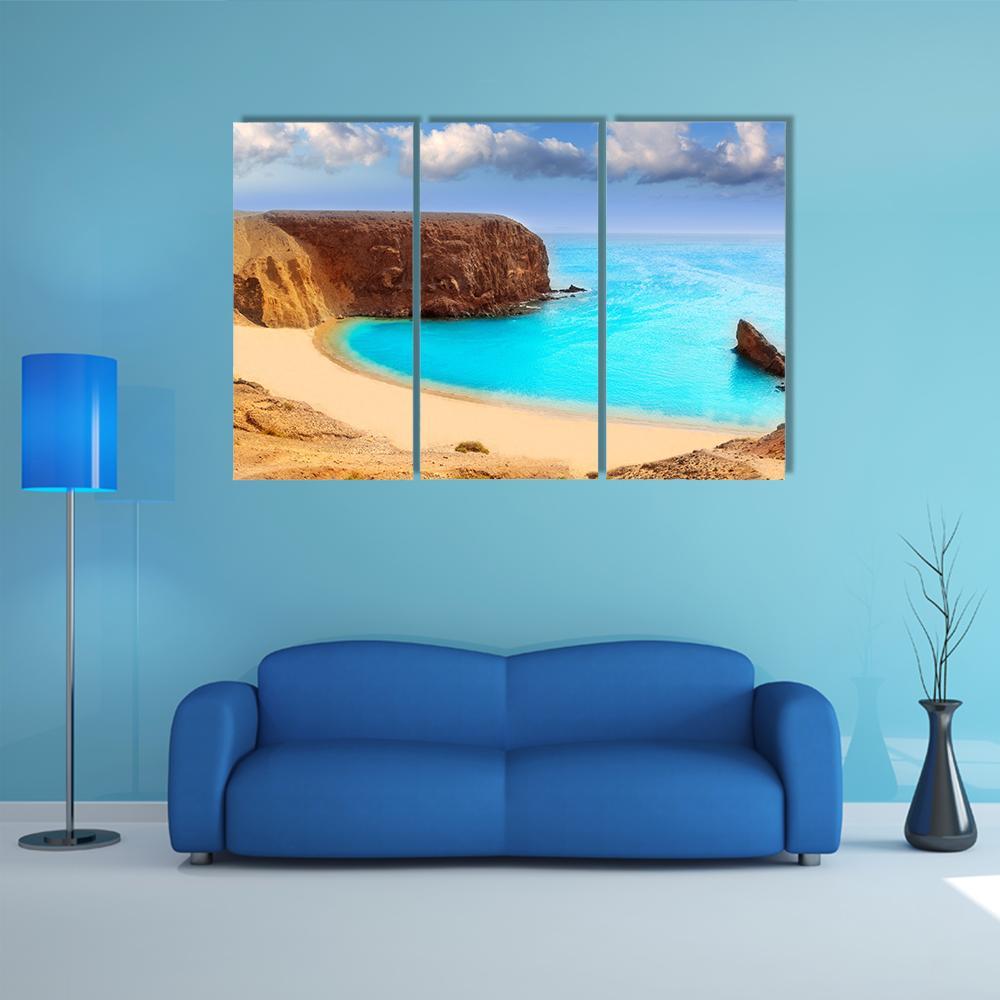 Lanzarote El Papagayo Canvas Wall Art-3 Horizontal-Gallery Wrap-37" x 24"-Tiaracle