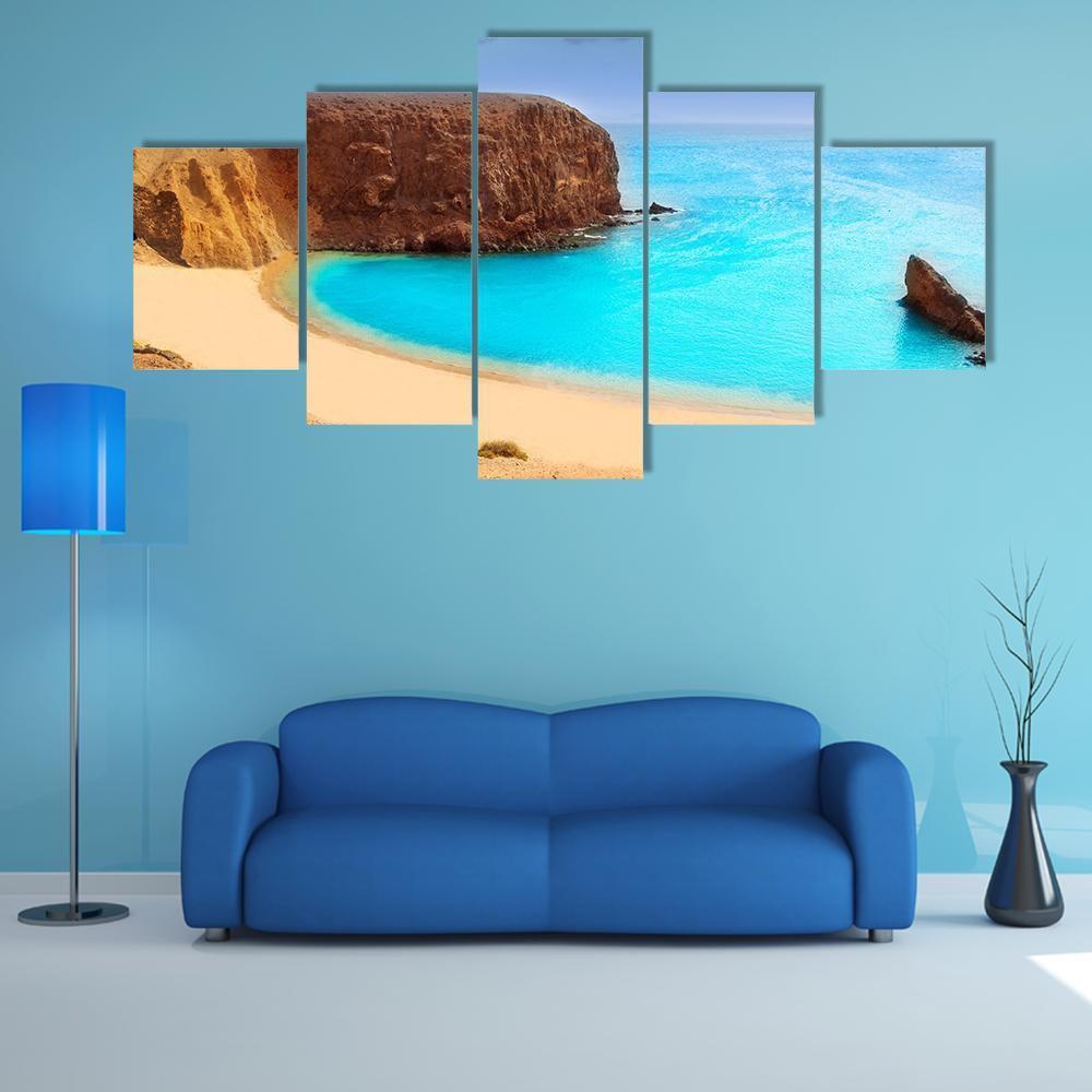 Lanzarote El Papagayo Canvas Wall Art-5 Star-Gallery Wrap-62" x 32"-Tiaracle