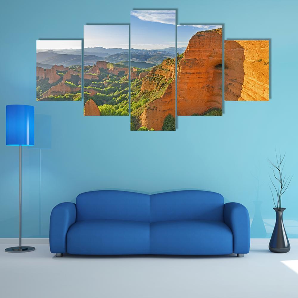 Las Medulas Spain Canvas Wall Art-5 Star-Gallery Wrap-62" x 32"-Tiaracle