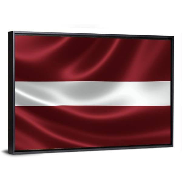 Latvia Flag Canvas Wall Art-3 Horizontal-Gallery Wrap-25" x 16"-Tiaracle