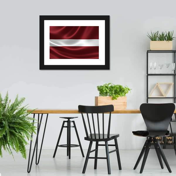 Latvia Flag Canvas Wall Art-3 Horizontal-Gallery Wrap-25" x 16"-Tiaracle
