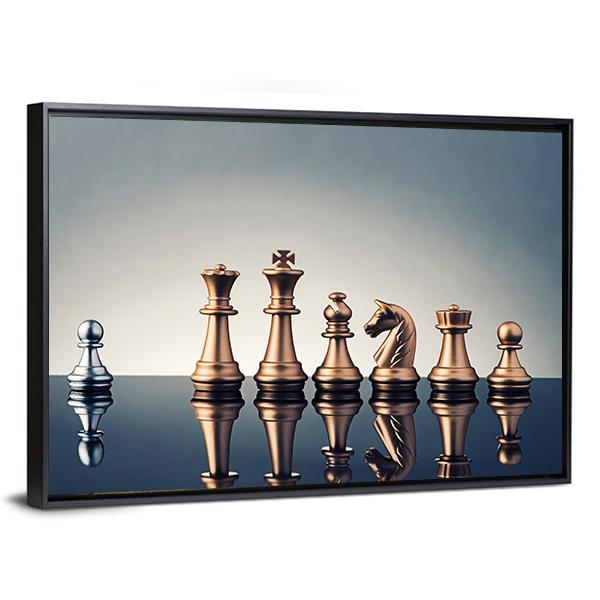 Leadership Concept Of Chess Canvas Wall Art-3 Horizontal-Gallery Wrap-25" x 16"-Tiaracle