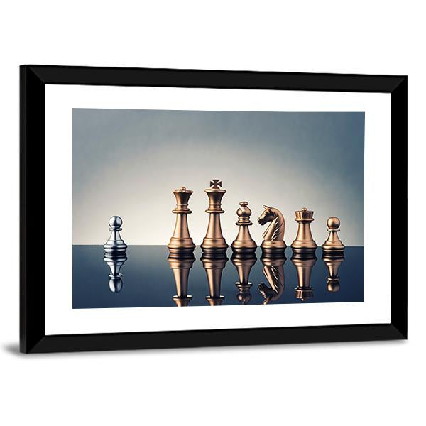 Leadership Concept Of Chess Canvas Wall Art-3 Horizontal-Gallery Wrap-25" x 16"-Tiaracle