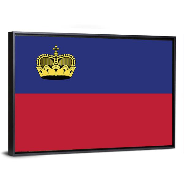 Liechtenstein Flag Canvas Wall Art-3 Horizontal-Gallery Wrap-25" x 16"-Tiaracle