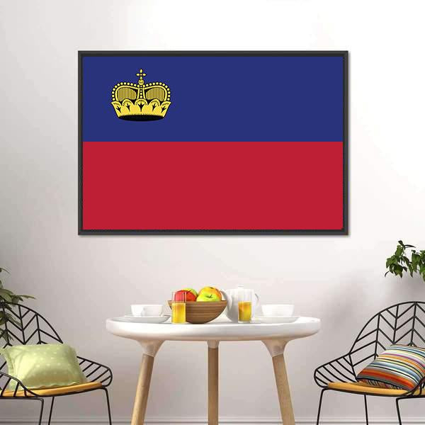 Liechtenstein Flag Canvas Wall Art-3 Horizontal-Gallery Wrap-25" x 16"-Tiaracle
