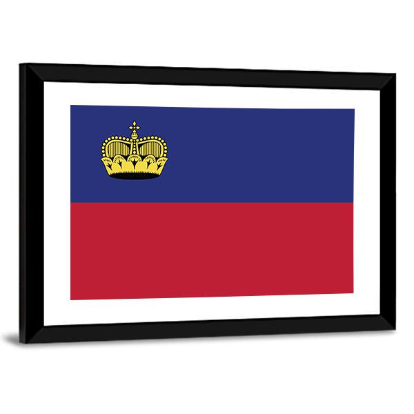 Liechtenstein Flag Canvas Wall Art-3 Horizontal-Gallery Wrap-25" x 16"-Tiaracle