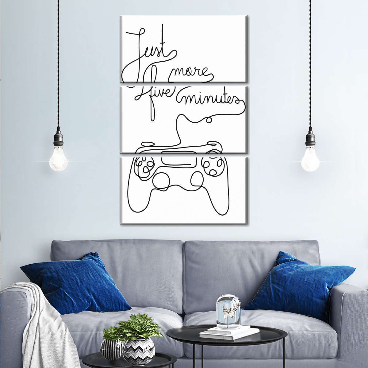 Ein Line Gamer Zitat Wandkunst