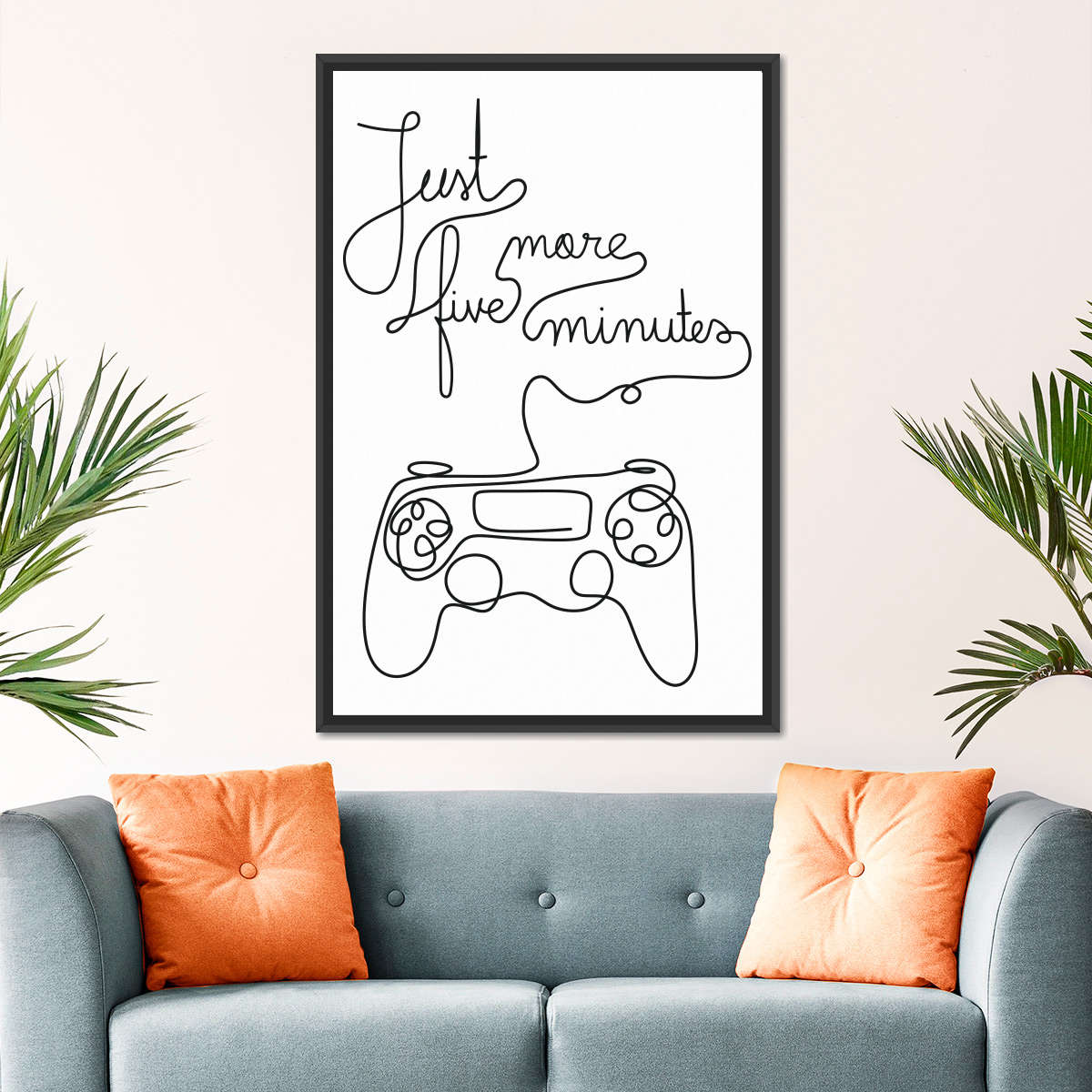 Ein Line Gamer Zitat Wandkunst