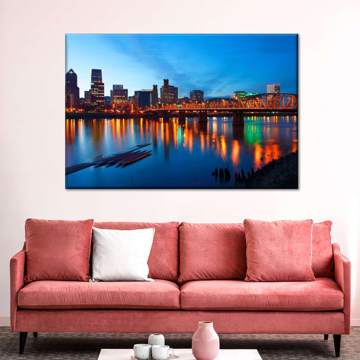 Portland Dusk Lights Wall Art