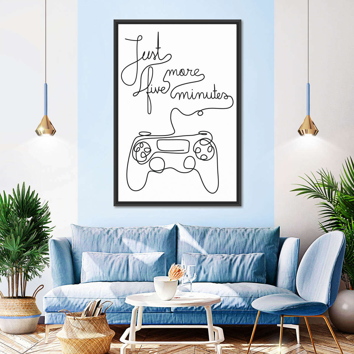 Ein Line Gamer Zitat Wandkunst