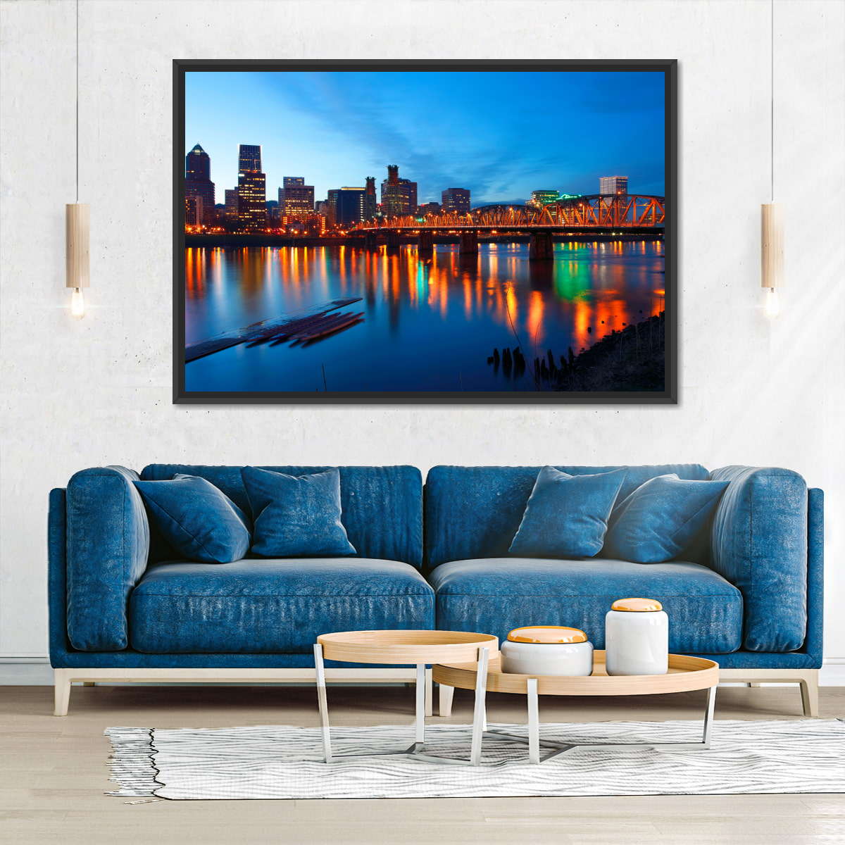 Portland Dusk Lights Wall Art