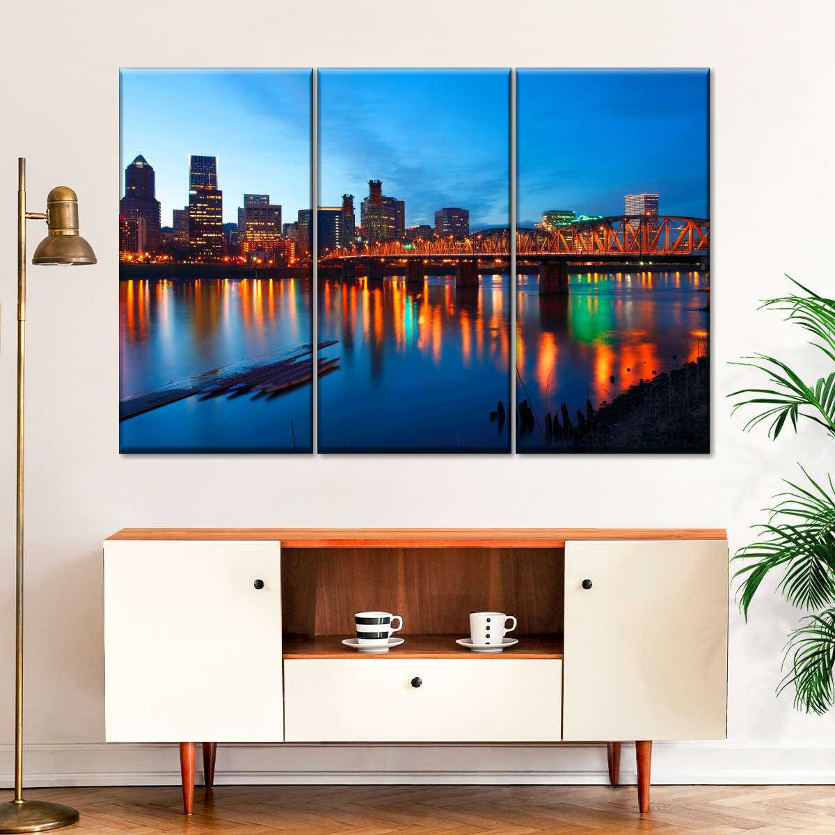 Portland Dusk Lights Wall Art