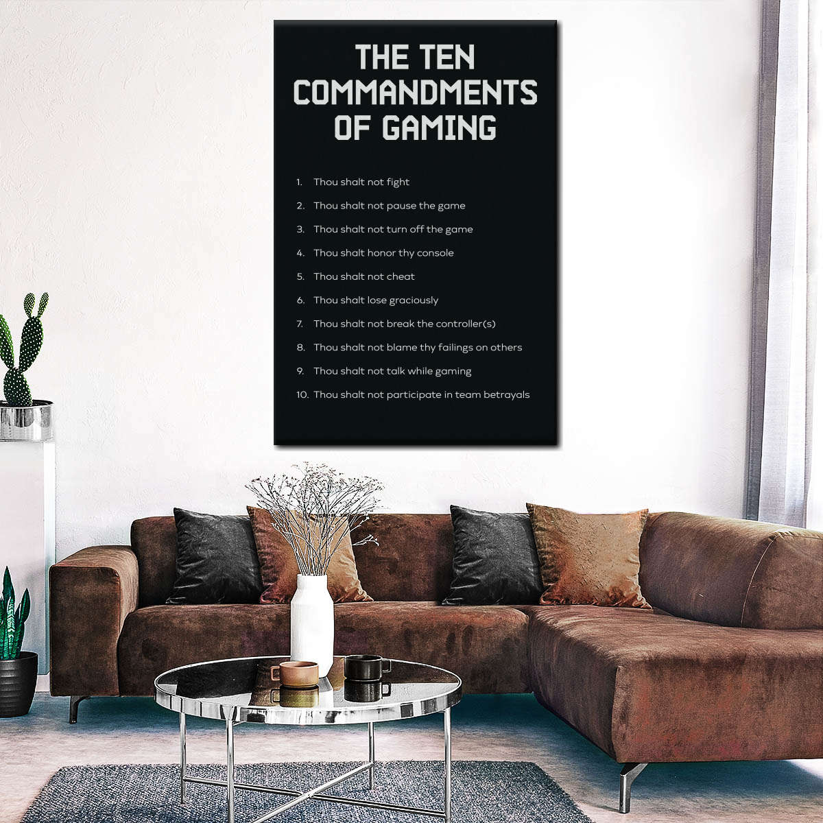 Gaming -Gebote Wandkunst