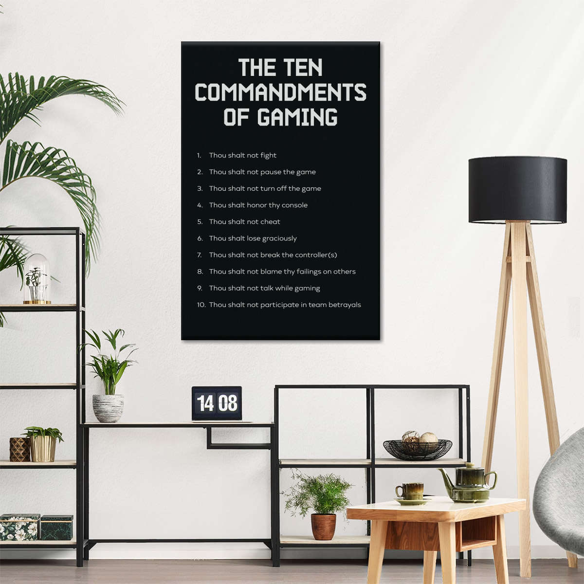 Gaming -Gebote Wandkunst