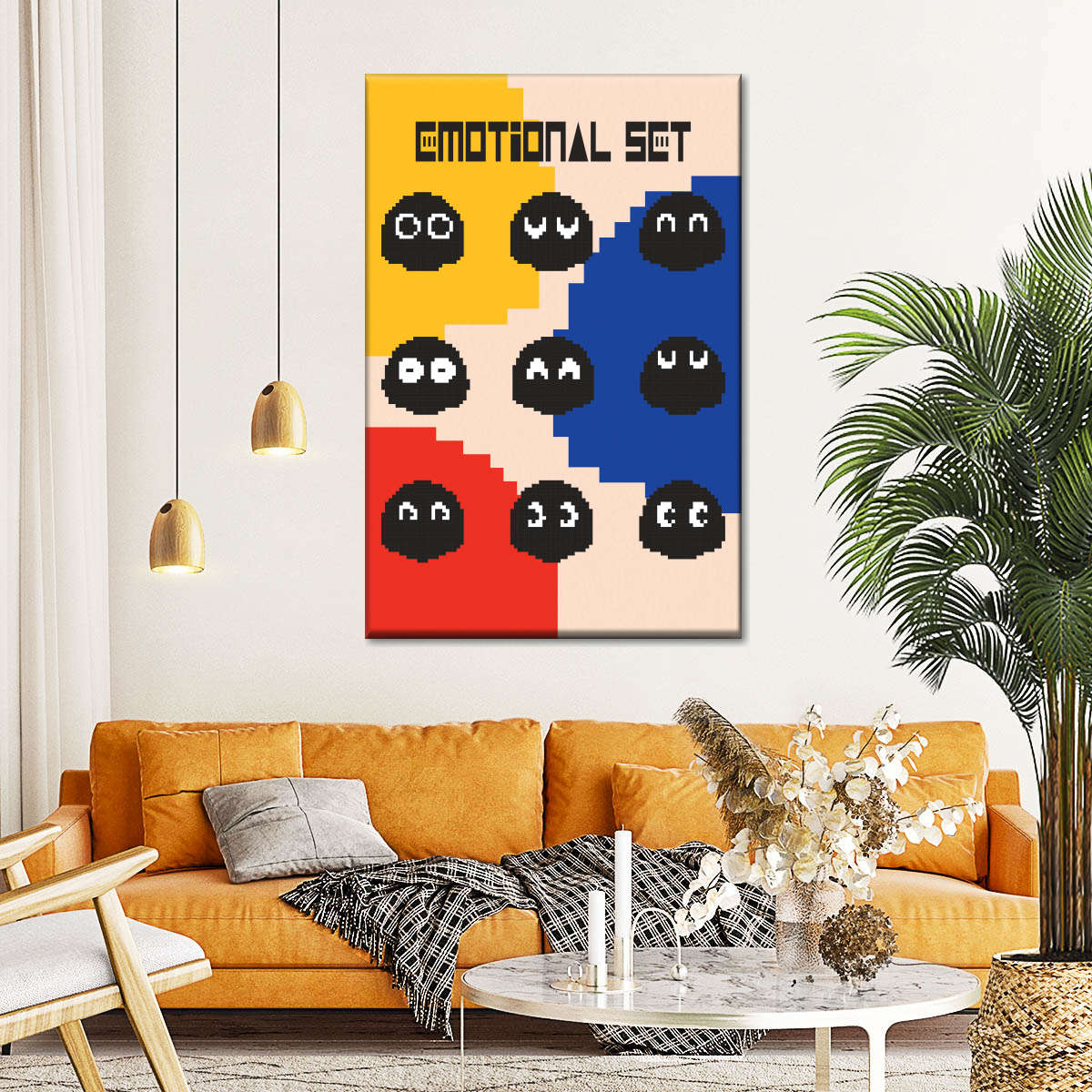 Pacman Ghosts Schwarze Wandkunst