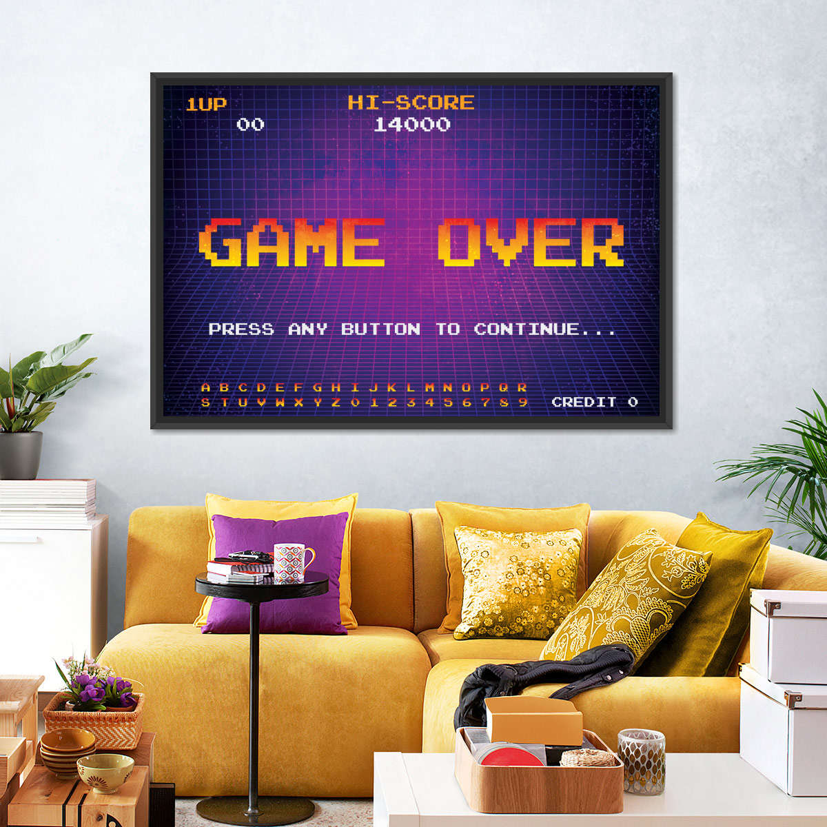 Spiel über Bildschirmwandkunst