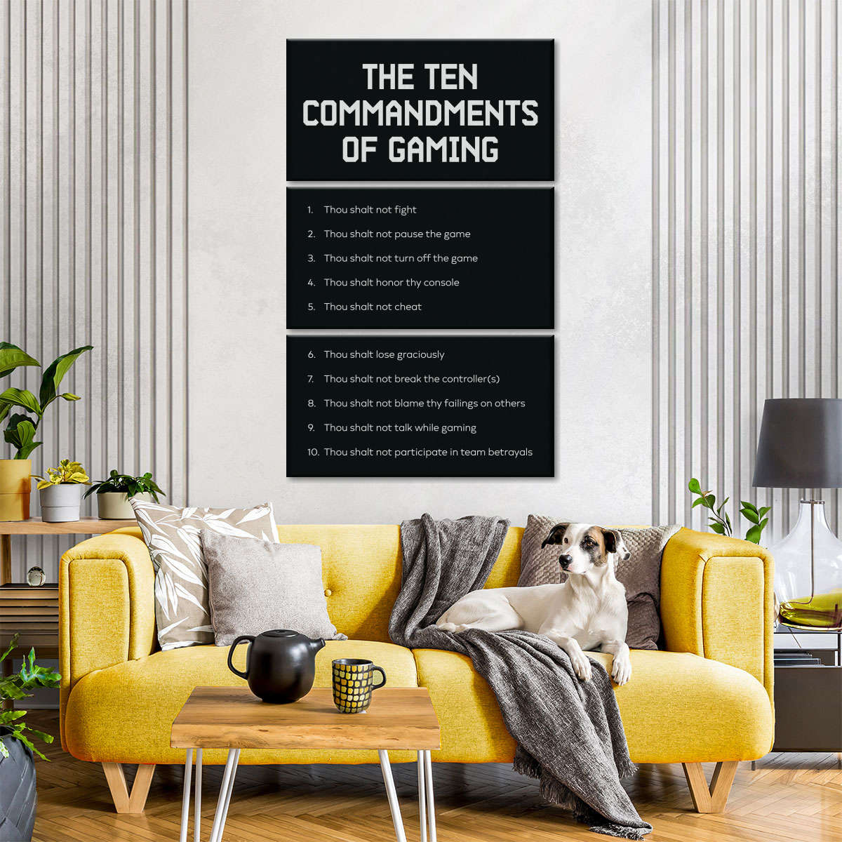 Gaming -Gebote Wandkunst