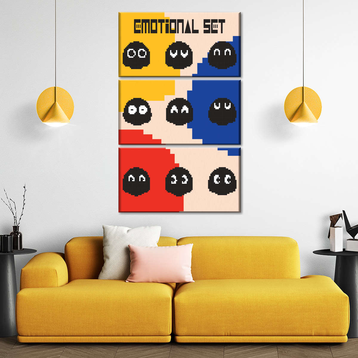 Pacman Ghosts Schwarze Wandkunst