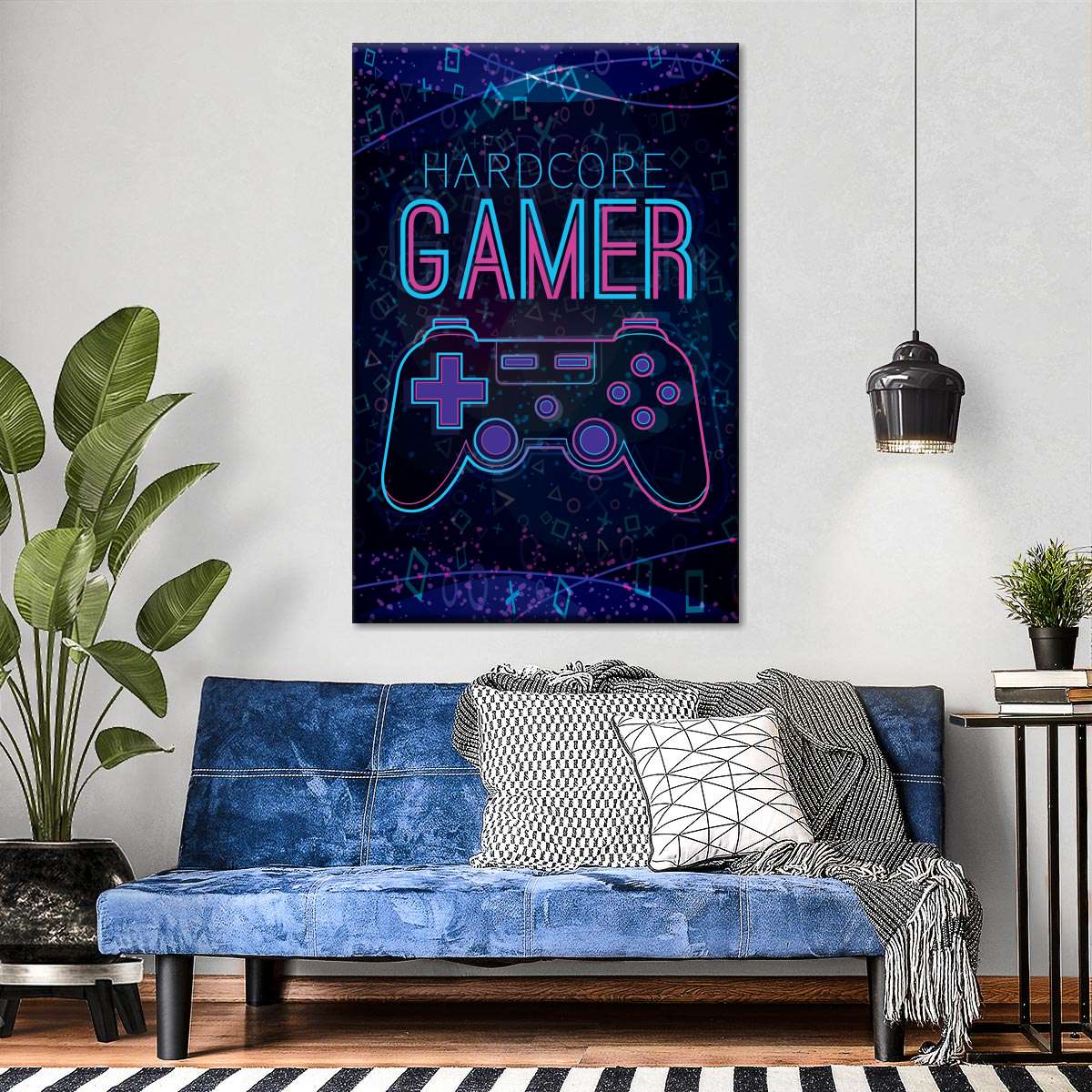 Hardcore Gamer Neon Zeichen Wandkunst