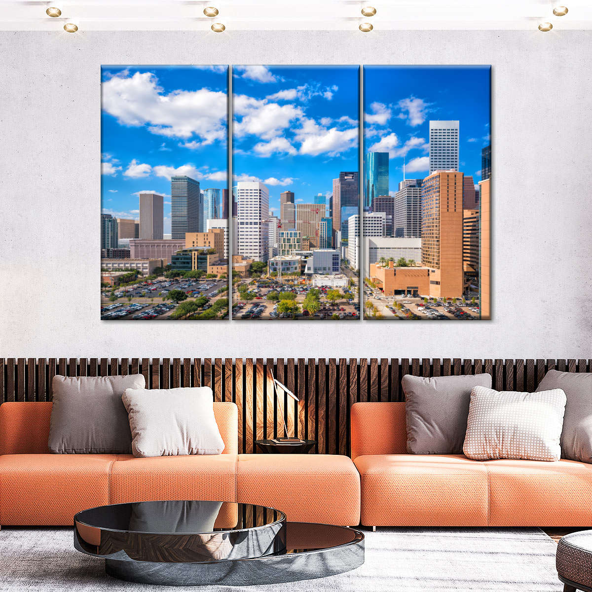 Downtown Houston Skyline Wandkunst