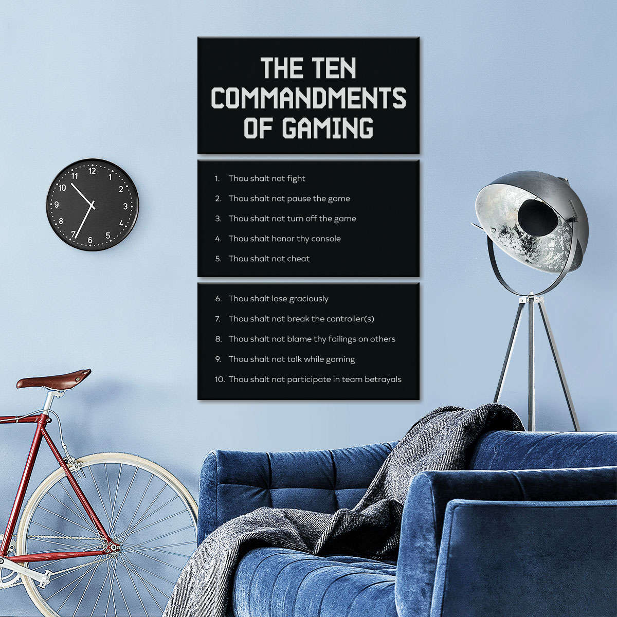 Gaming -Gebote Wandkunst