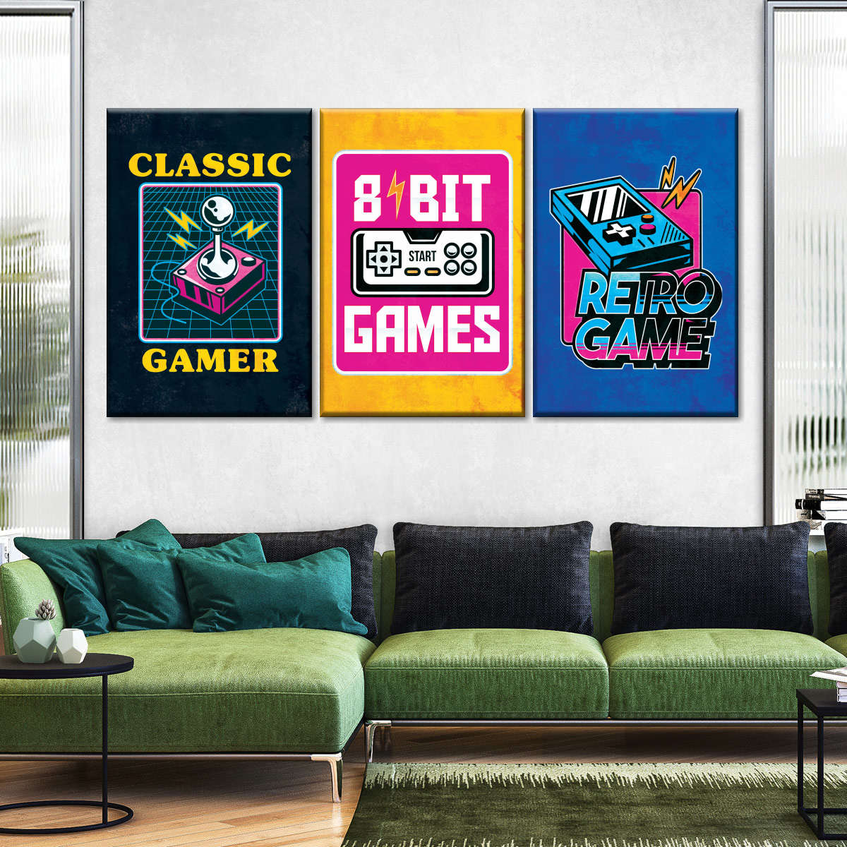 ریٹرو گیم پوسٹرز وال آرٹ