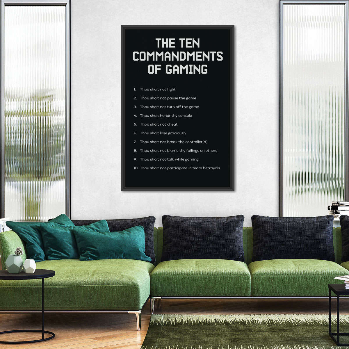 Gaming -Gebote Wandkunst