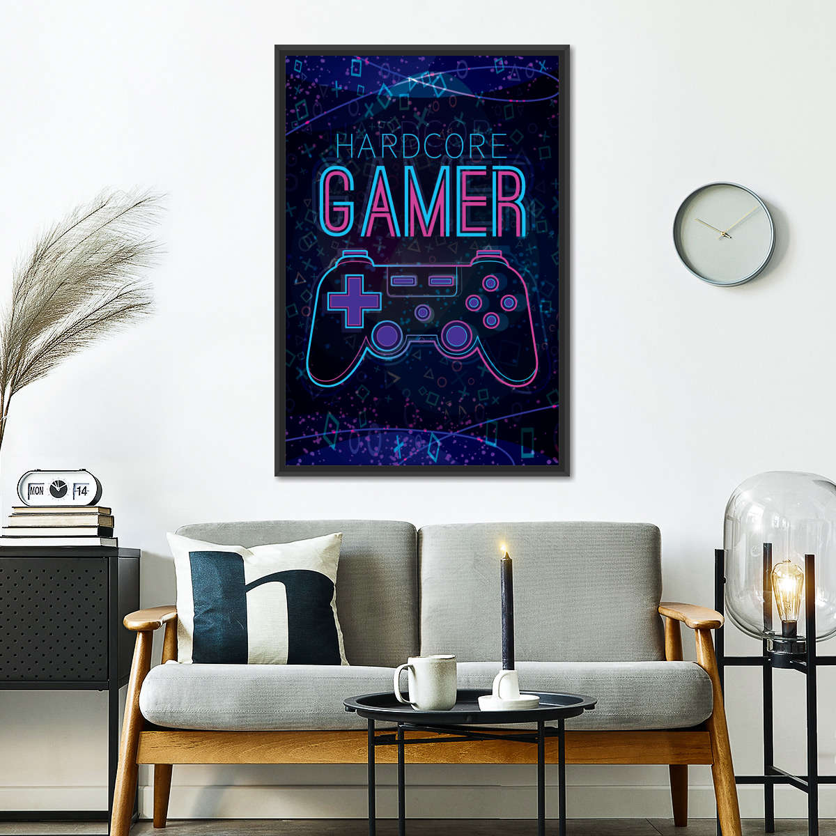 Hardcore Gamer Neon Zeichen Wandkunst