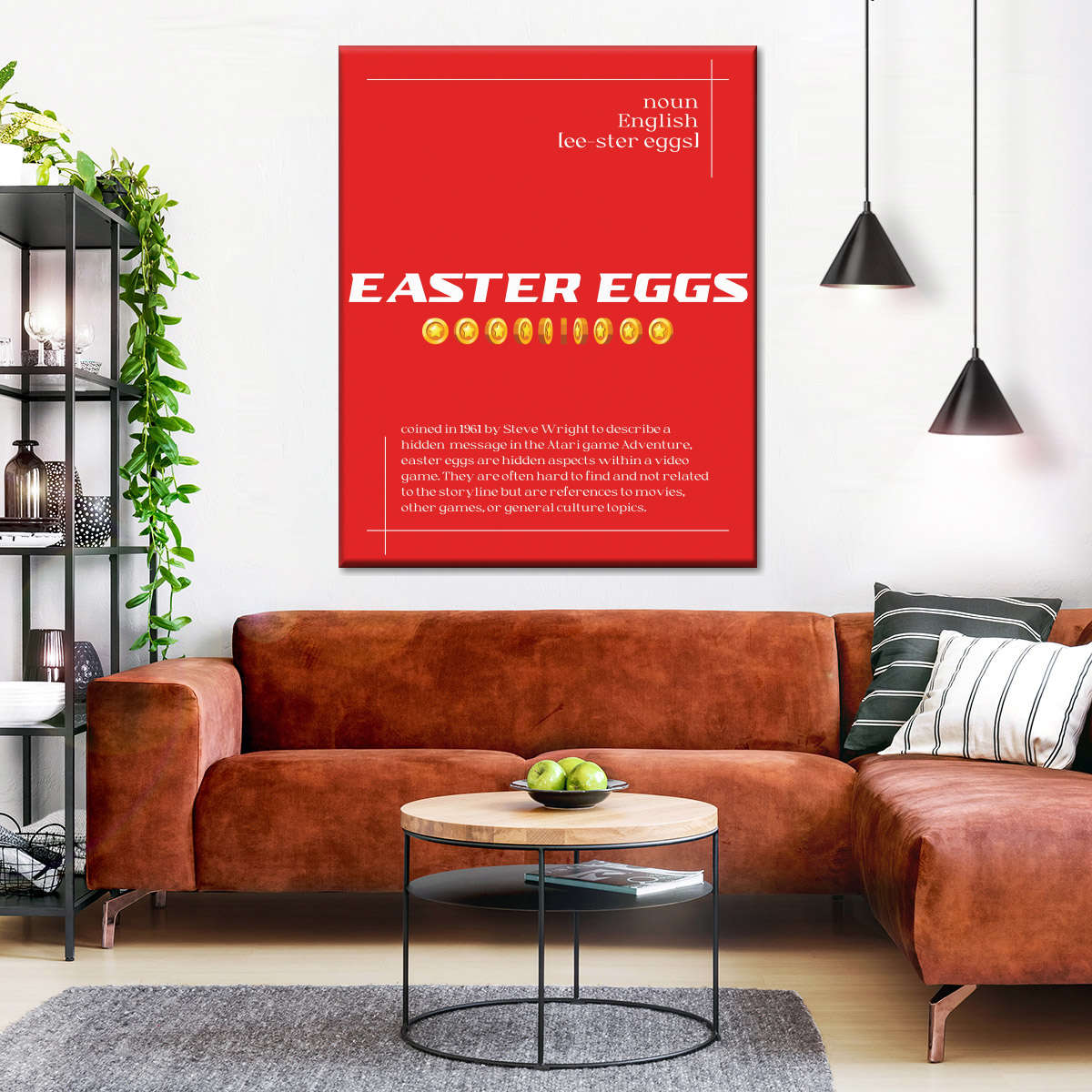 گیم ایسٹر انڈے وال آرٹ