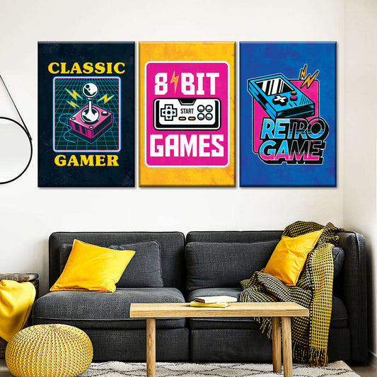 ریٹرو گیم پوسٹرز وال آرٹ