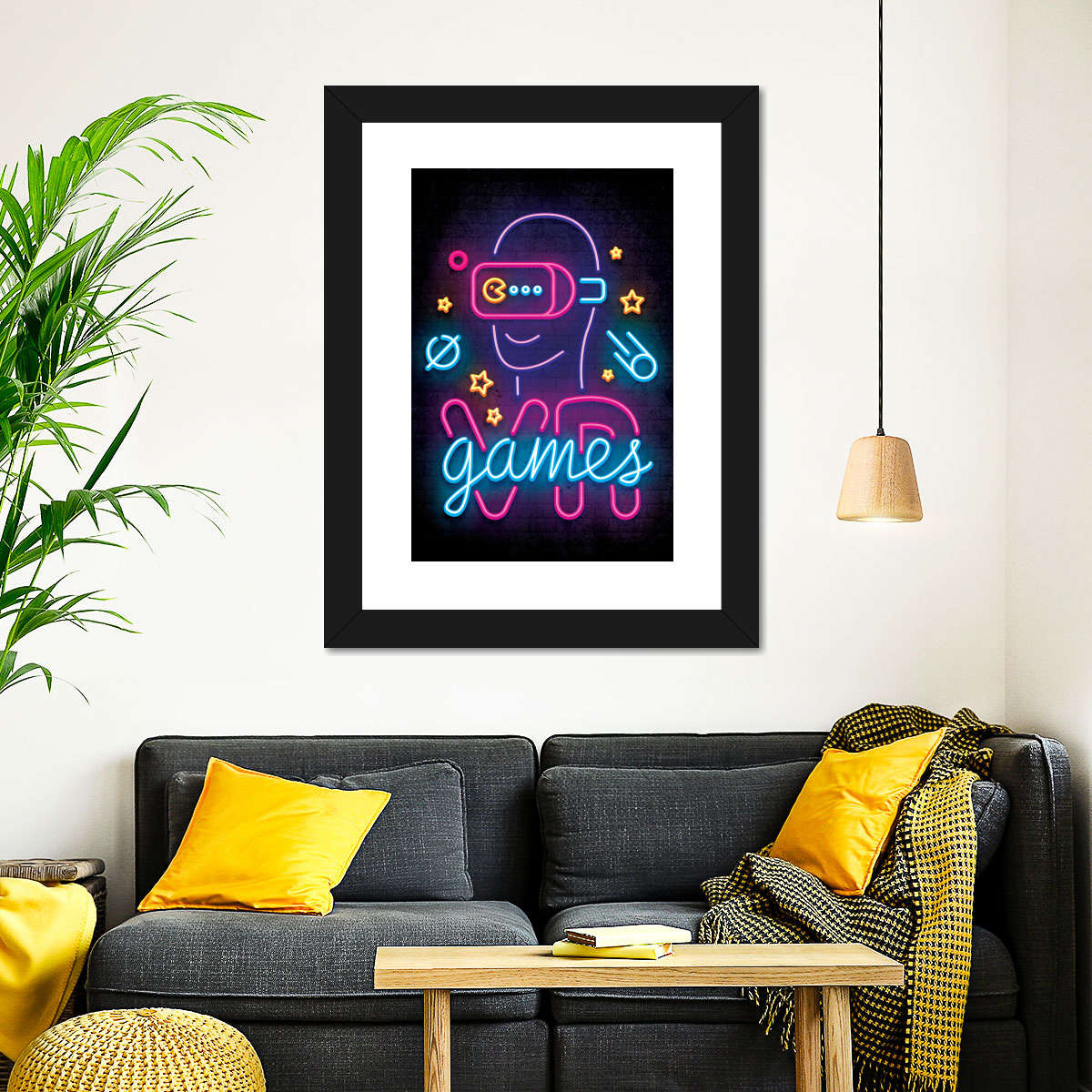 نیون وی آر گیمز وال آرٹ