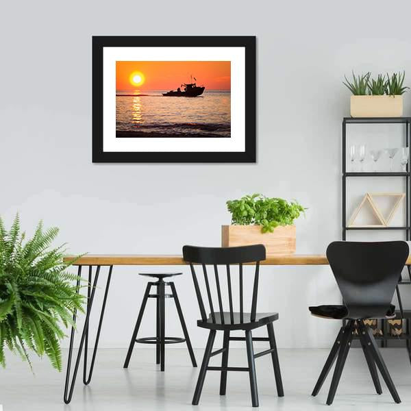 Lobster Fishing Boat Canvas Wall Art-3 Horizontal-Gallery Wrap-25" x 16"-Tiaracle