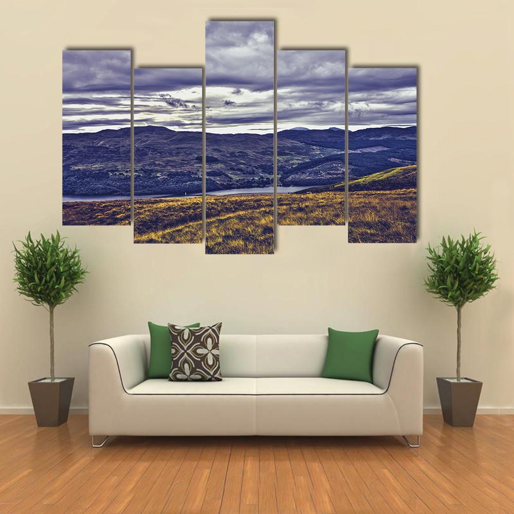 Loch Tay Scotland Canvas Wall Art-5 Pop-Gallery Wrap-47" x 32"-Tiaracle