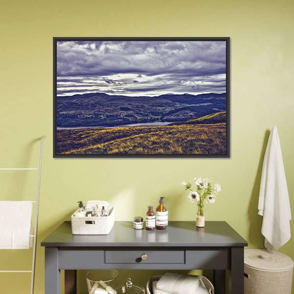 Loch Tay Scotland Canvas Wall Art-1 Piece-Floating Frame-24" x 16"-Tiaracle