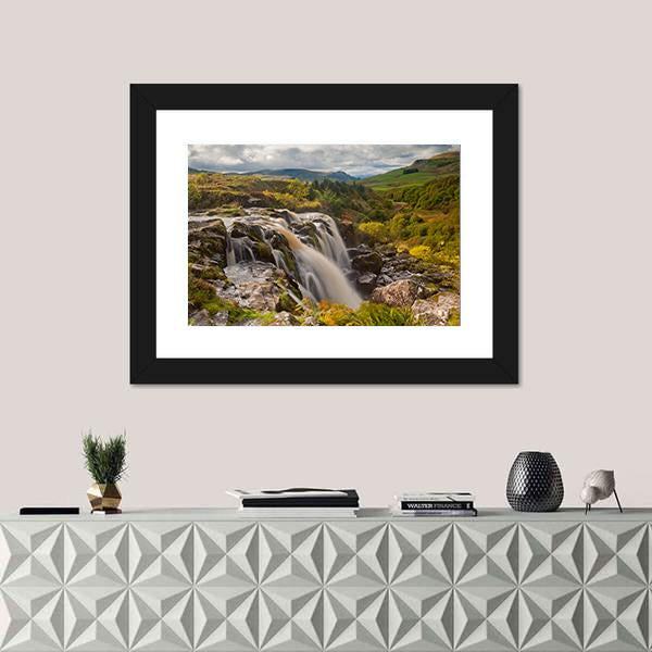 Loup Of Fintry Waterfall Canvas Wall Art-3 Horizontal-Gallery Wrap-25" x 16"-Tiaracle