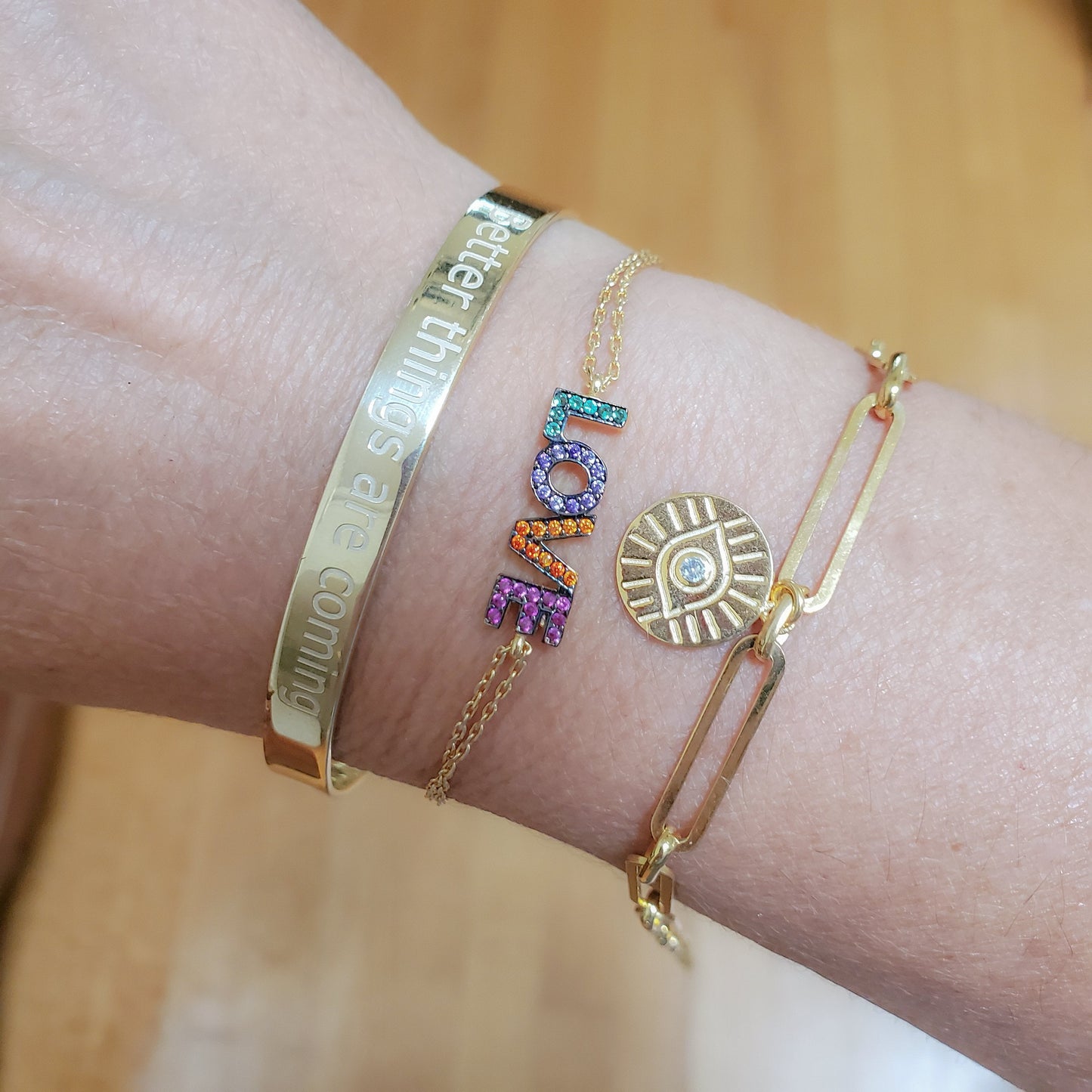 Love Letter Bracelet in Colorful Stones