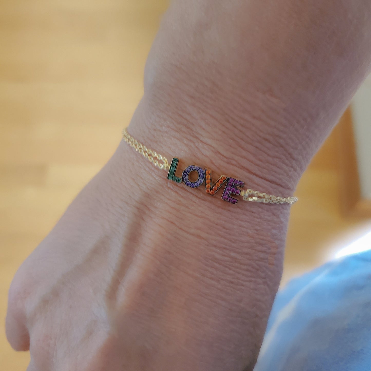 Love Letter Bracelet in Colorful Stones
