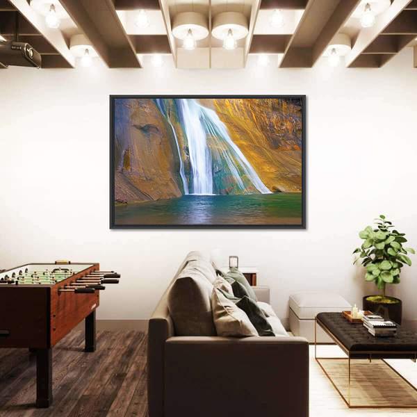 Lower Calf Creek Falls Canvas Wall Art-3 Horizontal-Gallery Wrap-25" x 16"-Tiaracle