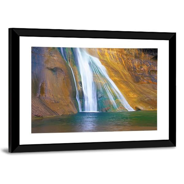 Lower Calf Creek Falls Canvas Wall Art-3 Horizontal-Gallery Wrap-25" x 16"-Tiaracle