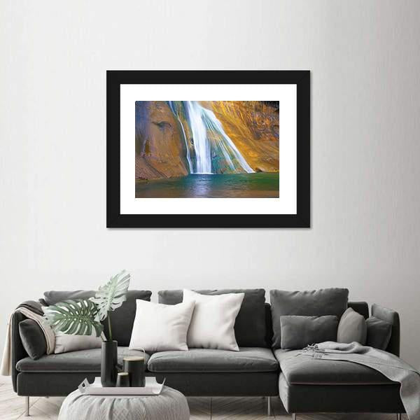 Lower Calf Creek Falls Canvas Wall Art-3 Horizontal-Gallery Wrap-25" x 16"-Tiaracle