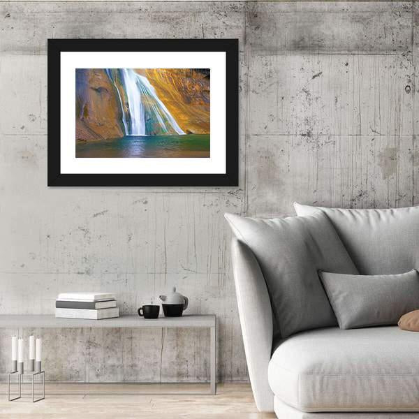 Lower Calf Creek Falls Canvas Wall Art-3 Horizontal-Gallery Wrap-25" x 16"-Tiaracle