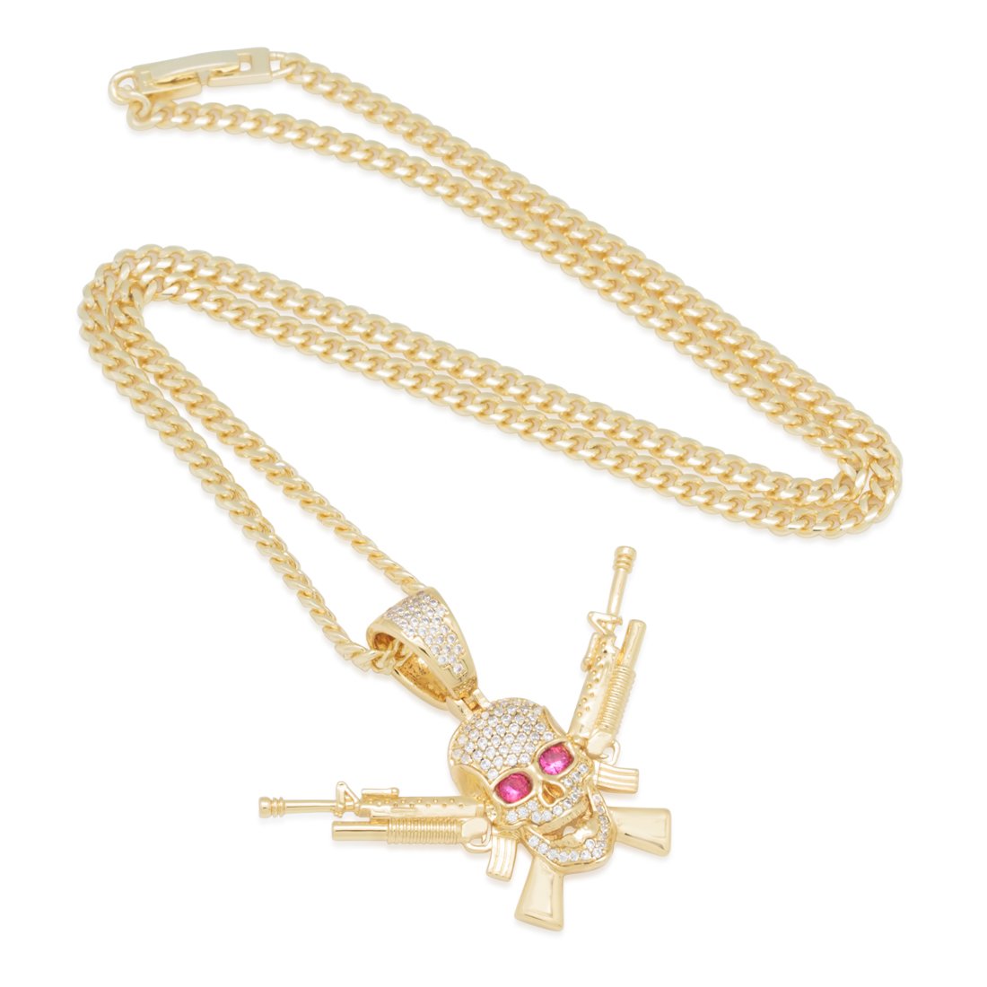 M16 Piratenflagge Halskette