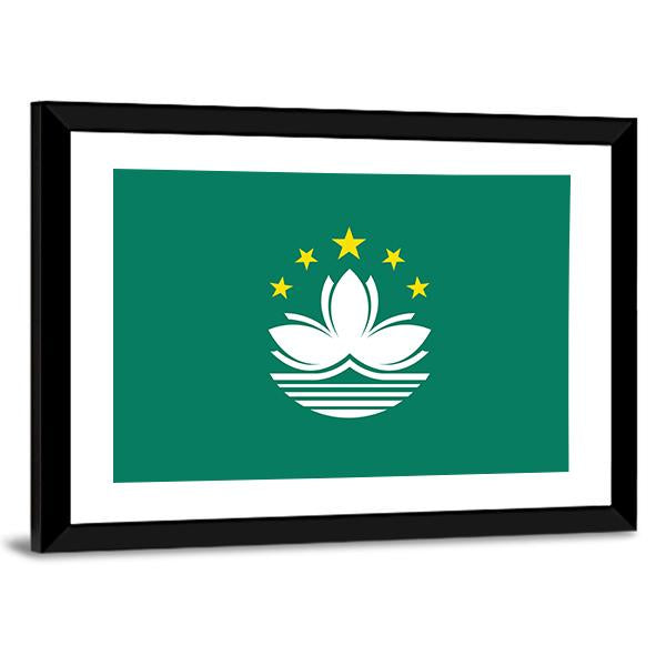 Macau Flag Canvas Wall Art-3 Horizontal-Gallery Wrap-25" x 16"-Tiaracle