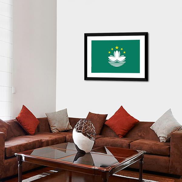 Macau Flag Canvas Wall Art-3 Horizontal-Gallery Wrap-25" x 16"-Tiaracle