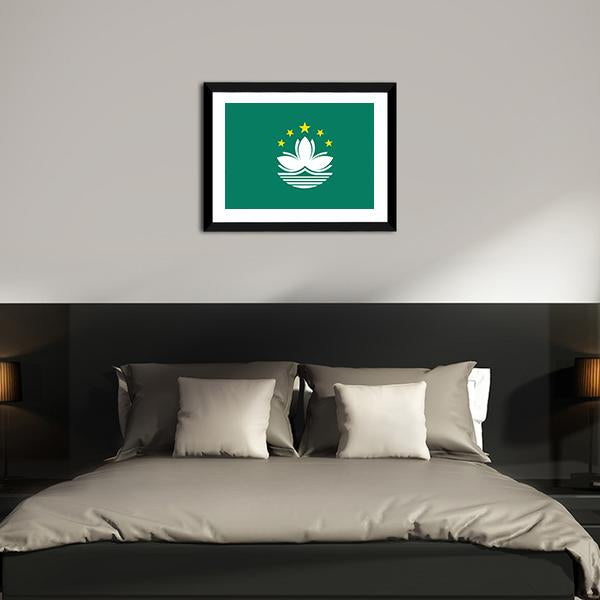 Macau Flag Canvas Wall Art-3 Horizontal-Gallery Wrap-25" x 16"-Tiaracle