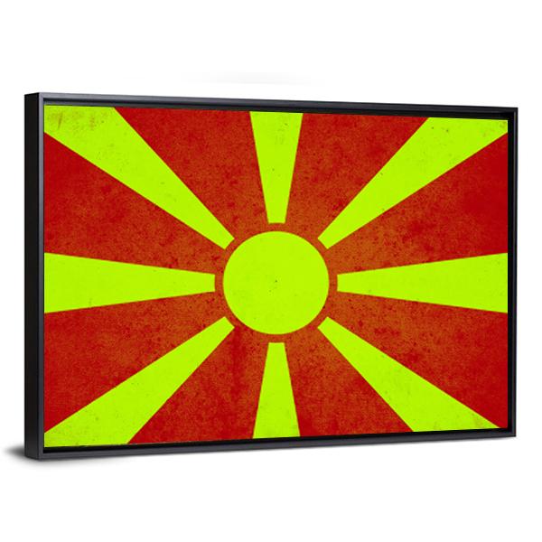 Macedonia Flag Canvas Wall Art-3 Horizontal-Gallery Wrap-25" x 16"-Tiaracle